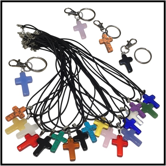 Boutique Jewelry - Cross Pendant Key Ring Necklace